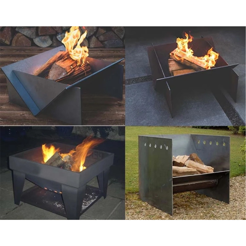 การตกแต่งสวนโลหะที่ถอดออกได้เครื่องทำความร้อนเตาอั้งโล่ Simple Fire Pit